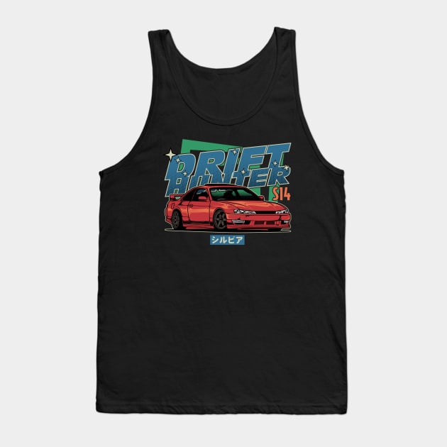 Nissan Silvia S14 200sx Tank Top by idrdesign